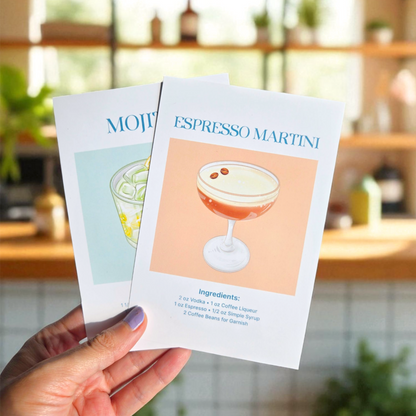 Drink Recipe Mini Prints